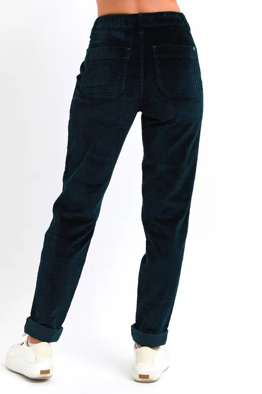 Judy Blue Full Size High Waist Corduroy Cuffed Jogger Plus Size OutfitFlow