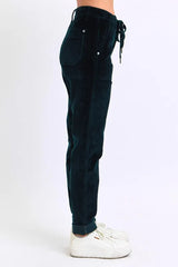 Judy Blue Full Size High Waist Corduroy Cuffed Jogger Plus Size OutfitFlow
