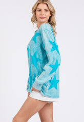 SAGE + FIG Mineral Wash Star Pattern T-Shirt OutfitFlow