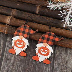 Wooden Dwarfs Pumpkin Dangle Earrings OutfitFlow