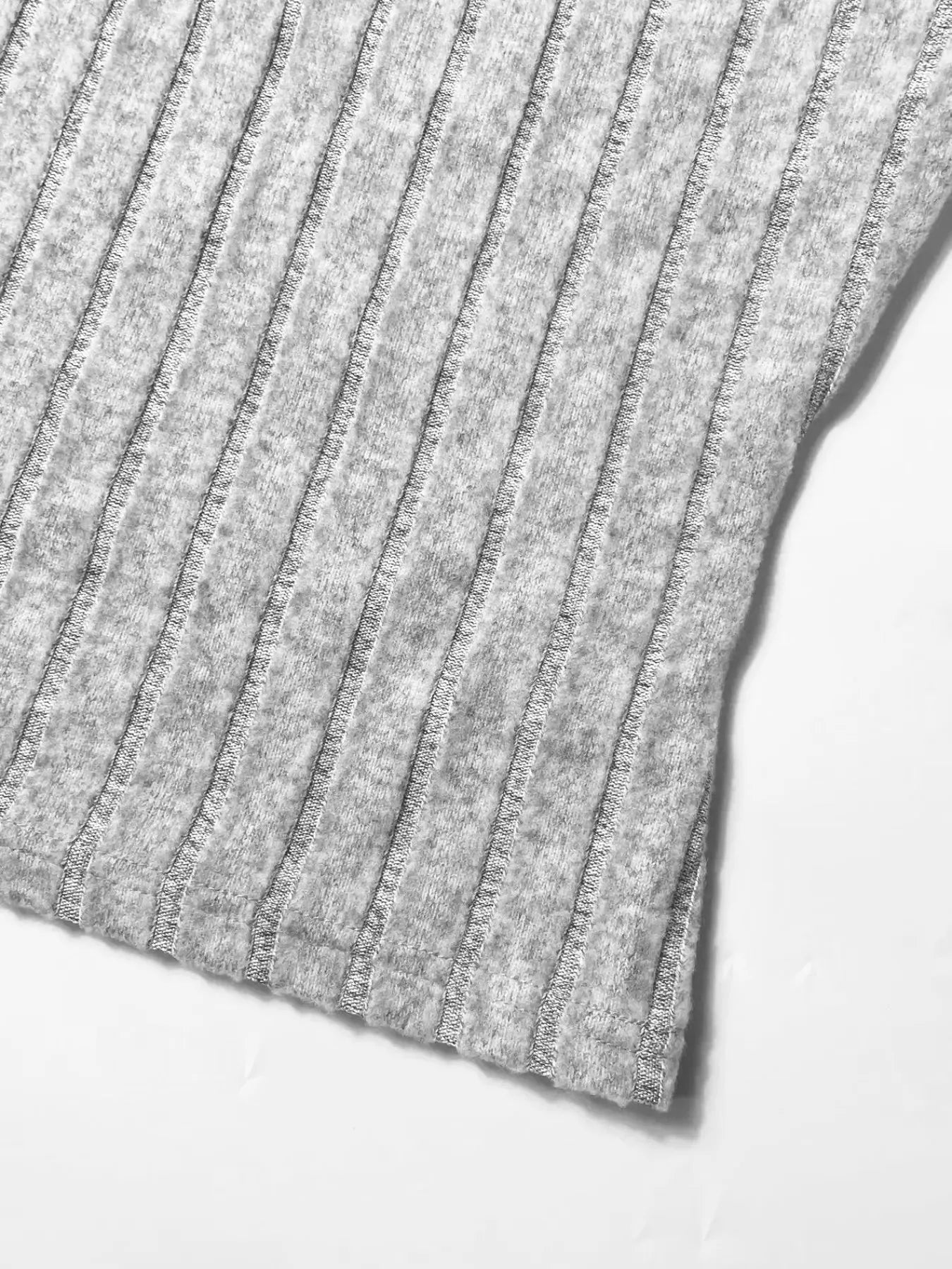 Ribbed Knit Crop Top and Wide Leg Pants Set OutfitFlow