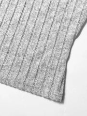 Ribbed Knit Crop Top and Wide Leg Pants Set OutfitFlow