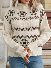 Cable Knit Turtleneck Sweater OutfitFlow