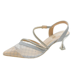 Point Toe Flare Heels Pumps OutfitFlow