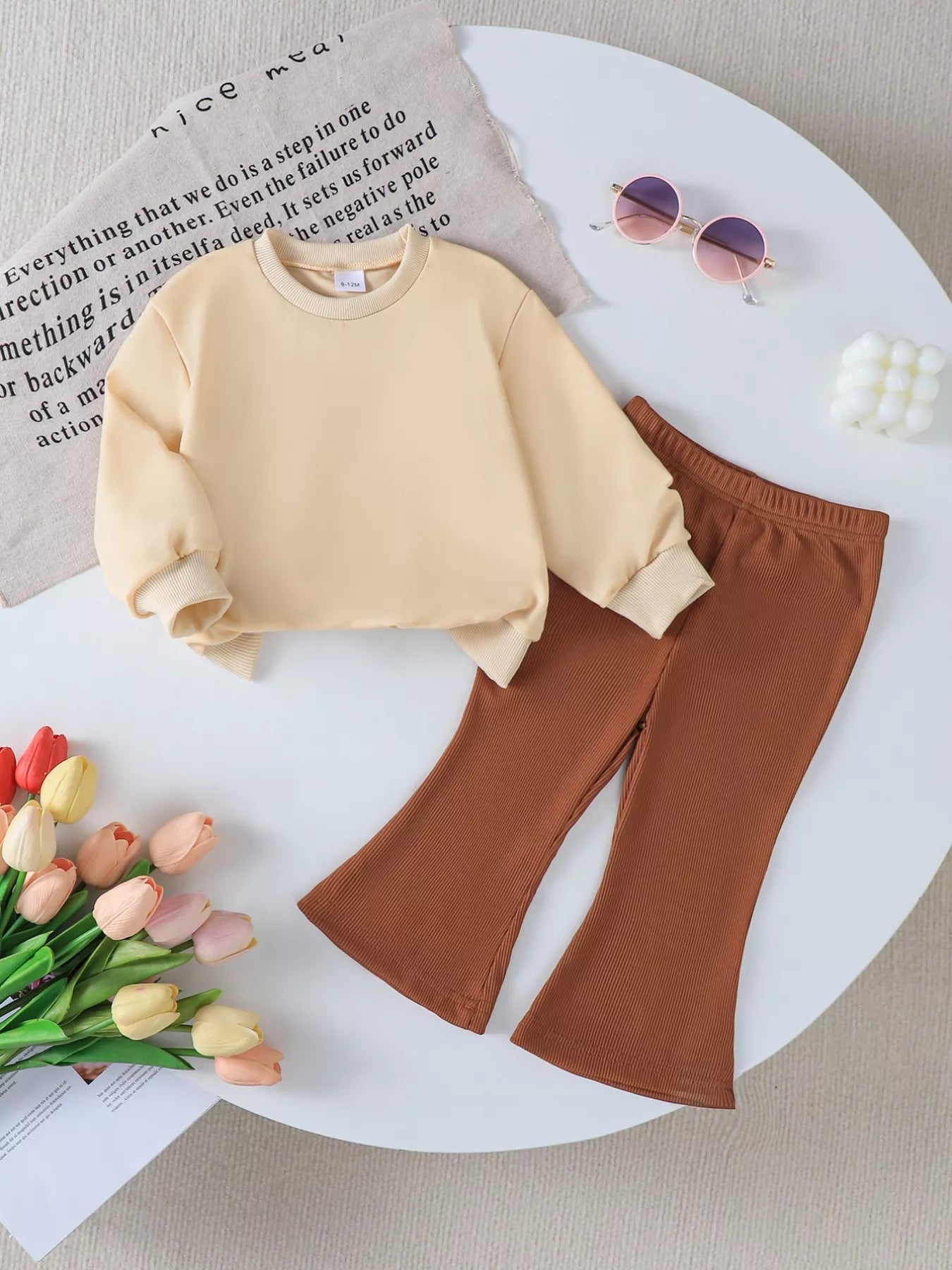 Children's Halloween Graphic Round Neck Top and Pants Set OutfitFlow