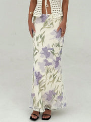 Floral Print Maxi Wrap Skirt OutfitFlow
