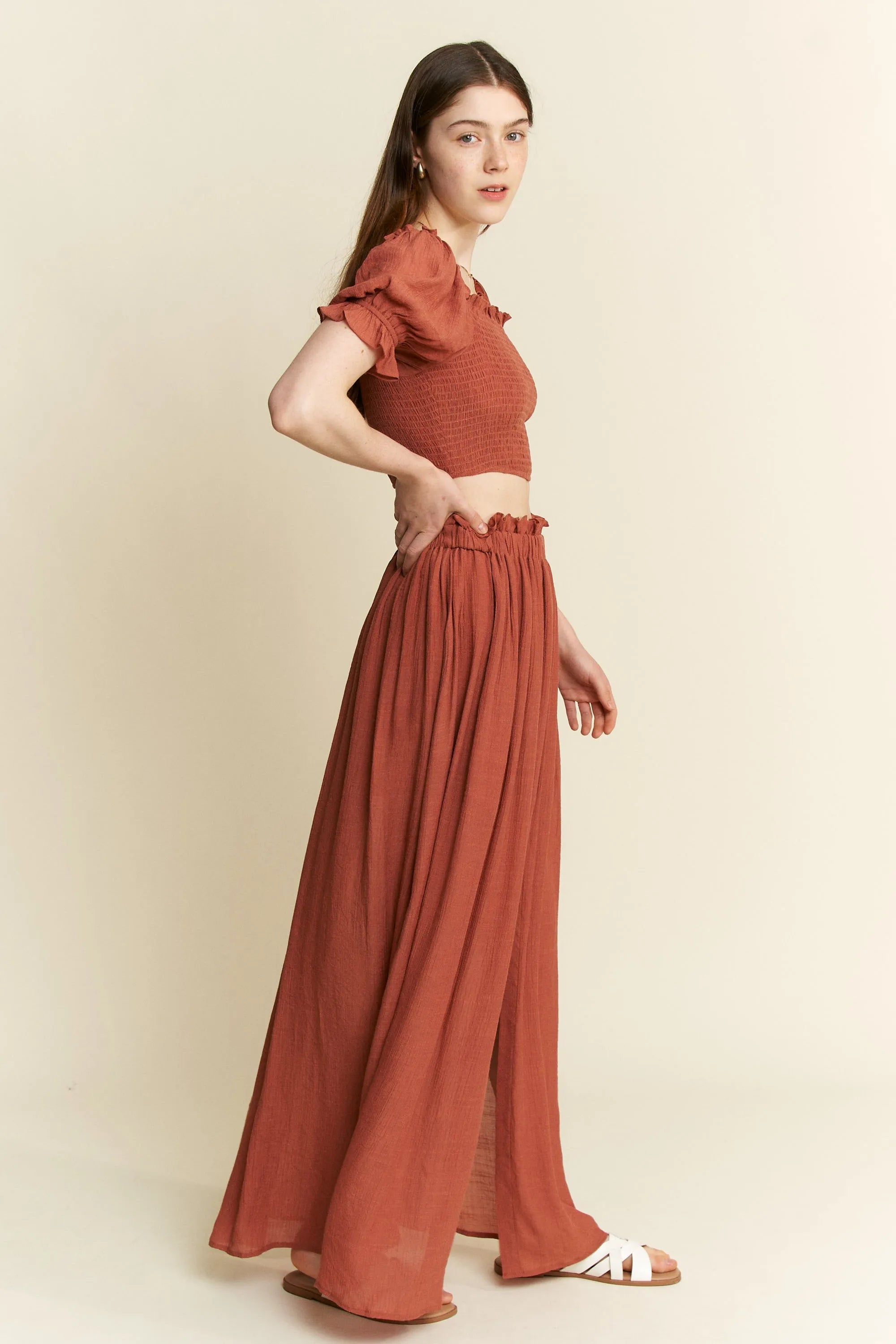 Jade By Jane 2 Piece Crop Top and Skirt Set OutfitFlow