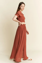 Jade By Jane 2 Piece Crop Top and Skirt Set OutfitFlow