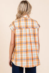 Mittoshop Mineral Wash Plaid Button Down Shirt OutfitFlow