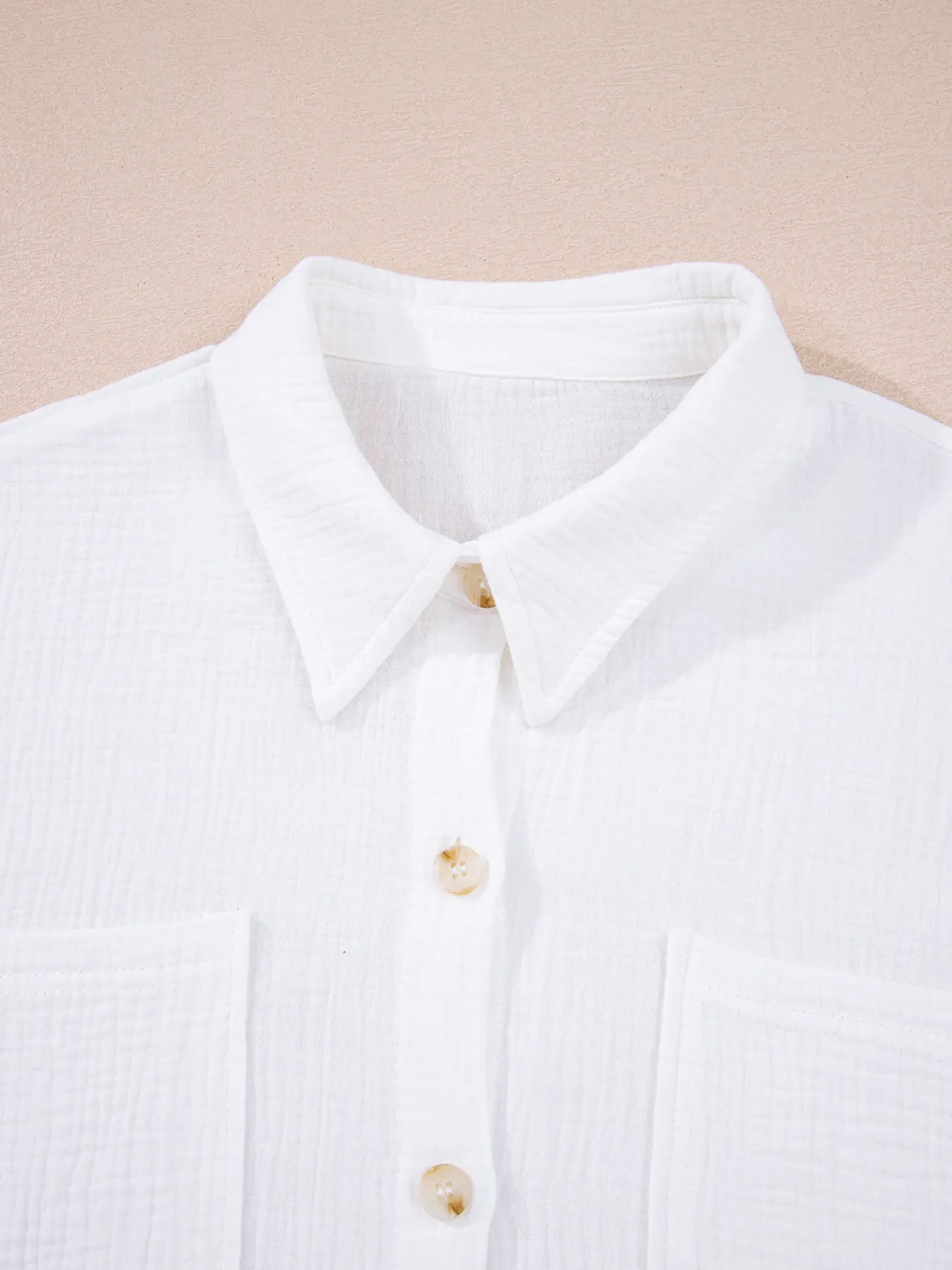 Lace Sleeve Button Down Shirt OutfitFlow