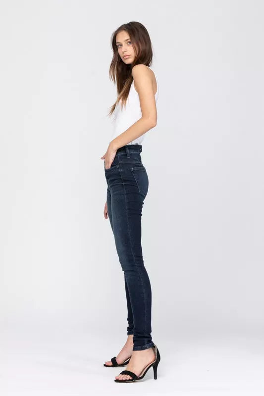Judy Blue High Waist Washed Skinny Jeans OutfitFlow