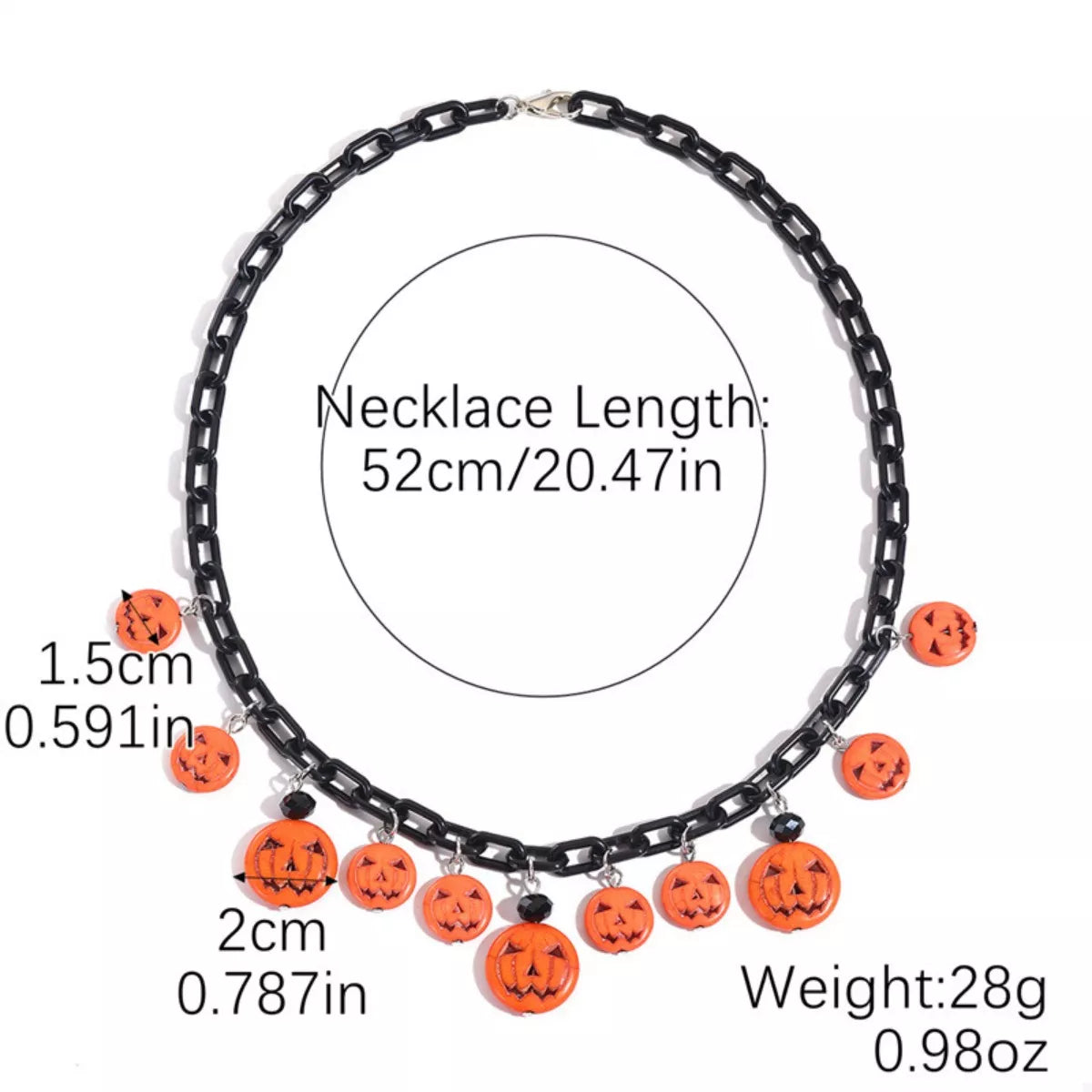Halloween Skull Ghost Charm Necklace OutfitFlow