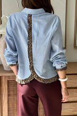 Striped Long Sleeve Shirt Trendsi