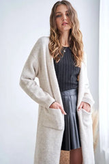 ADORA 2tone Sweater Open Cardigan OutfitFlow