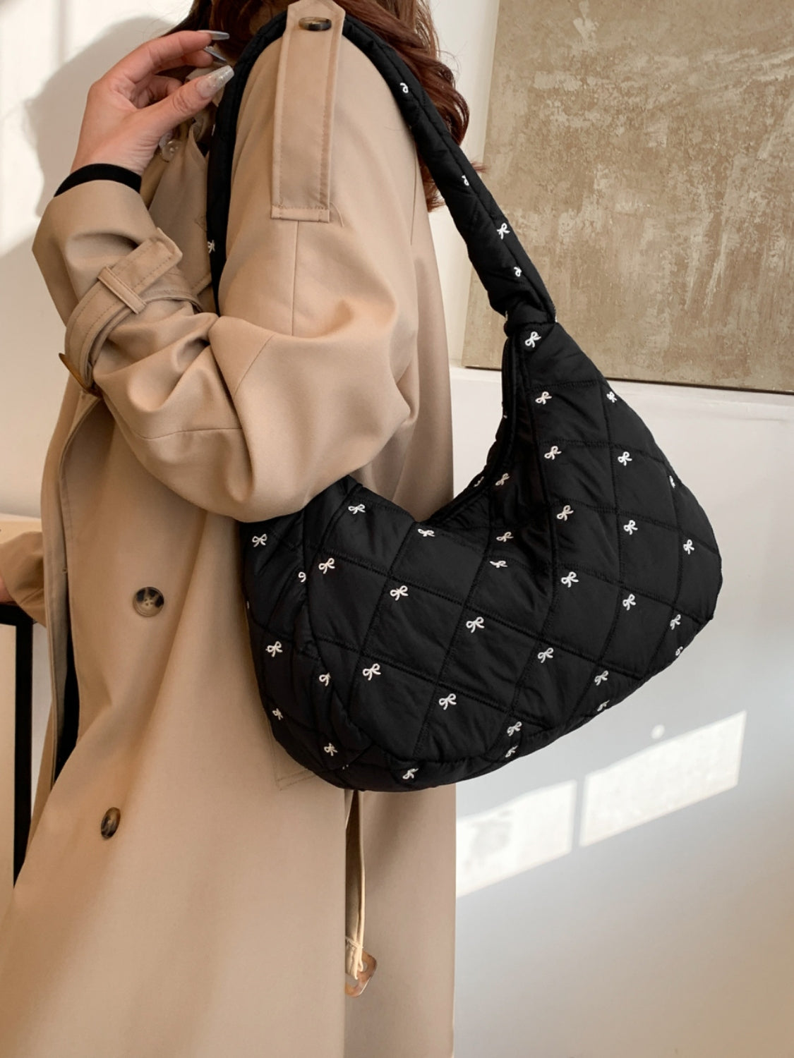 Outfit Flow - Bow Polyester Shoulder Bag