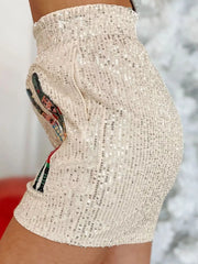 Christmas Sequined Nutcracker Shorts OutfitFlow