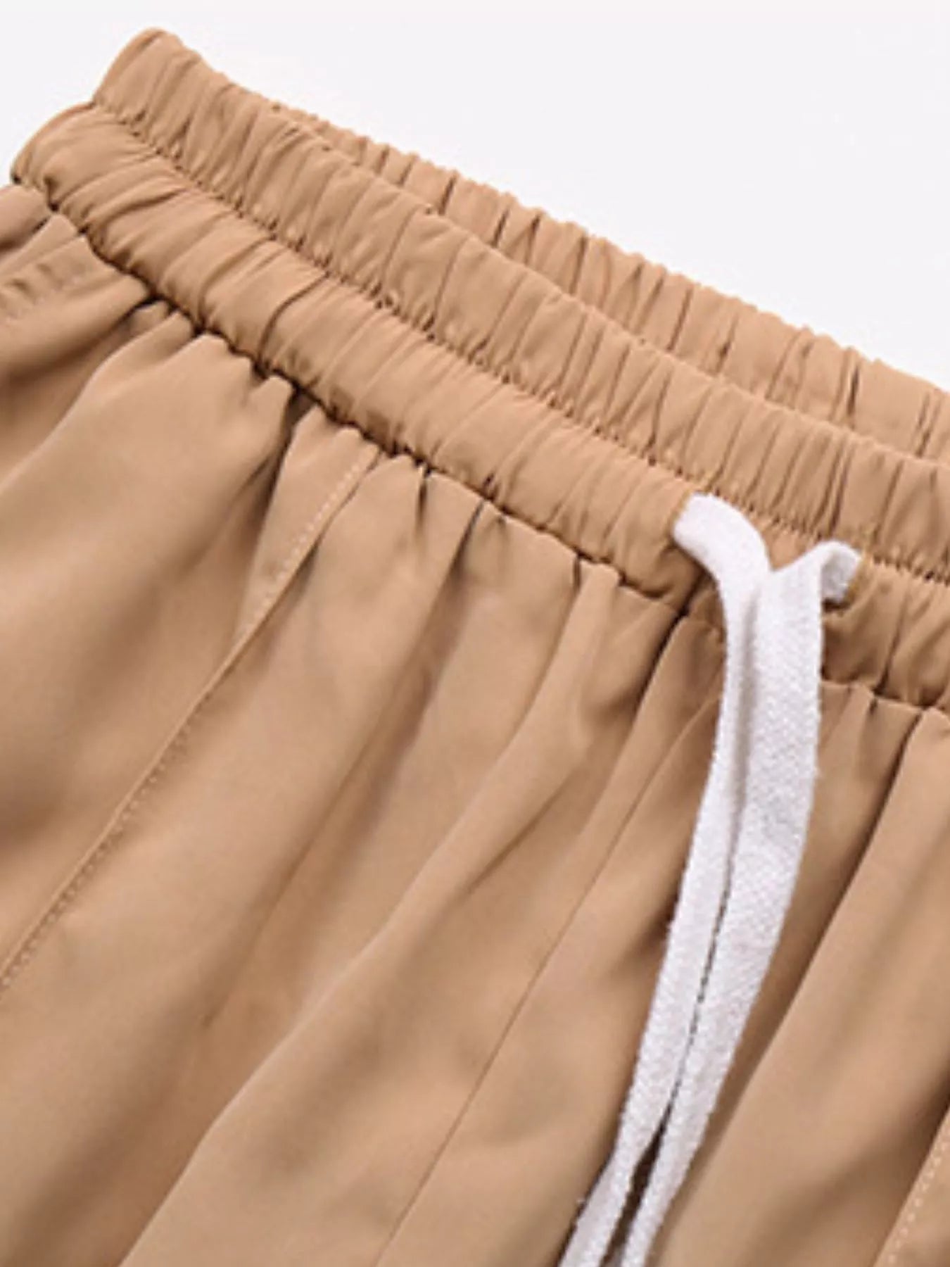 Wide Leg Drawstring Casual Pants OutfitFlow