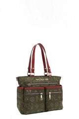 Nicole Lee USA Multi-Compartment Convertible Tote Bag Trendsi