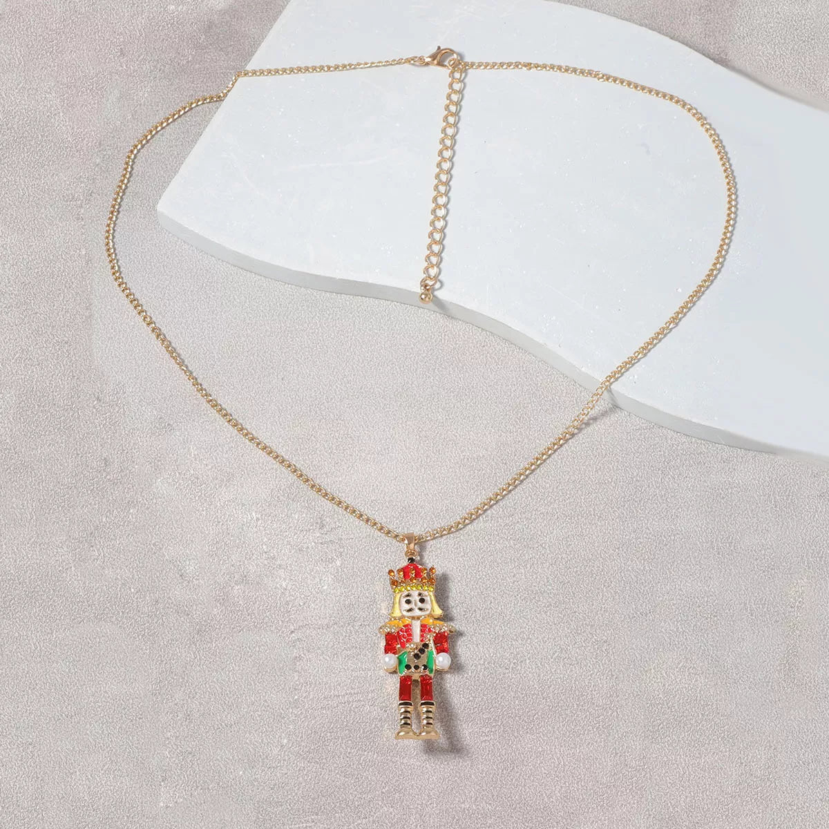 18K Gold-Plated Nutcracker Pendant Necklace OutfitFlow