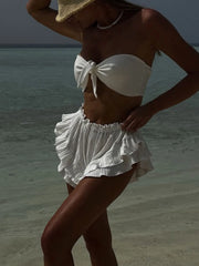 Sweetheart Neck Tube Top and Shorts Set OutfitFlow