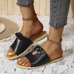 Casual Open Toe Cutout Detail Sandals OutfitFlow