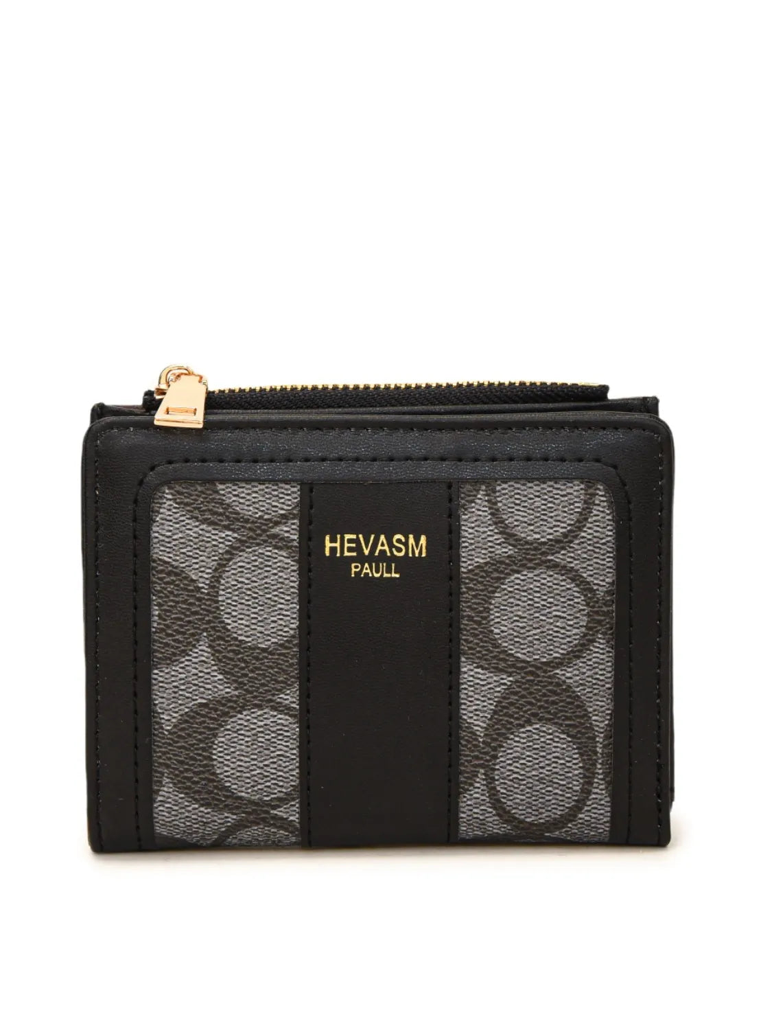 PU Leather Card Case Black One Size OutfitFlow