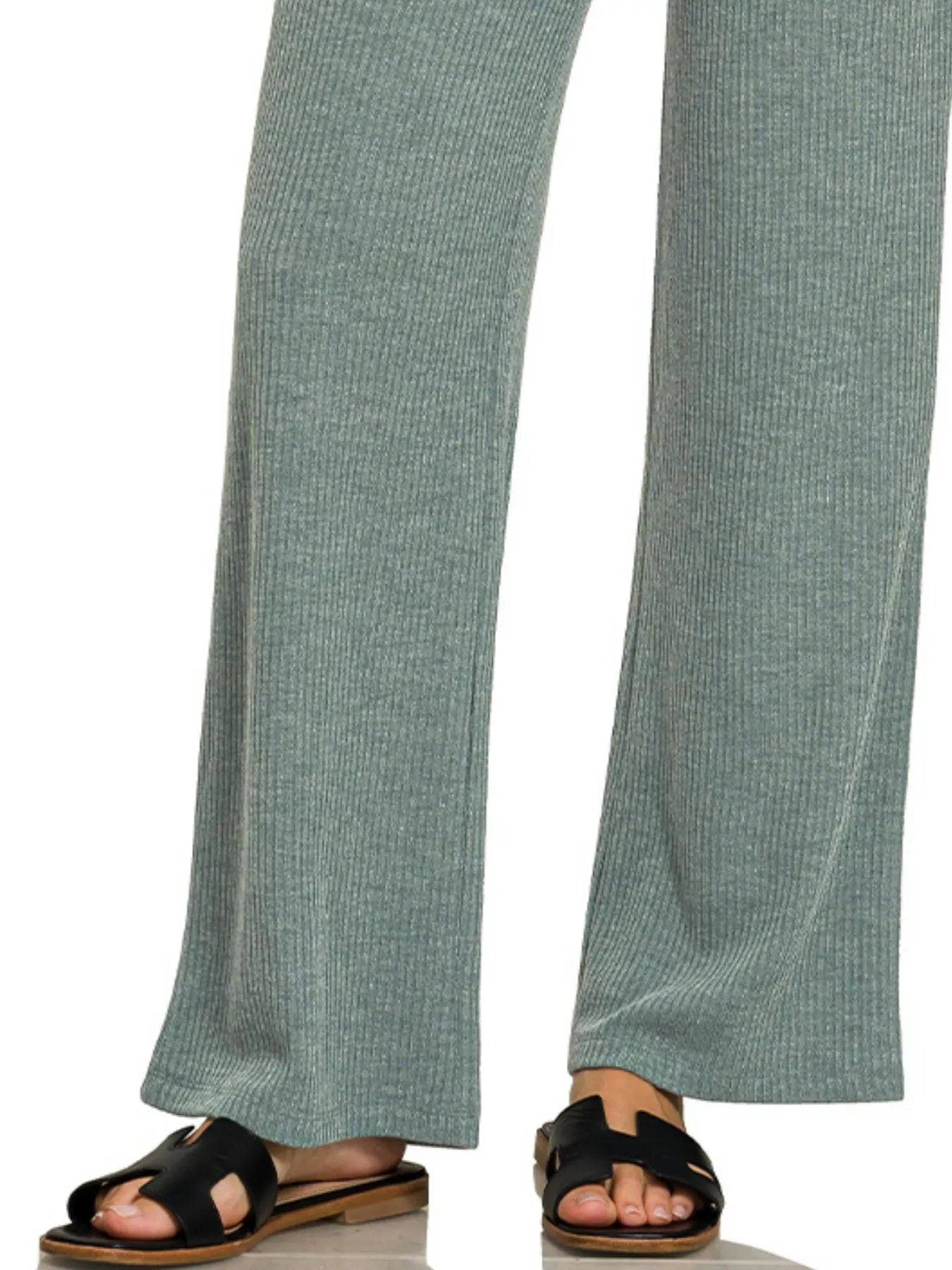 Zenana Ribbed Drawstring Lounge Pants OutfitFlow
