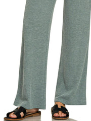 Zenana Ribbed Drawstring Lounge Pants OutfitFlow
