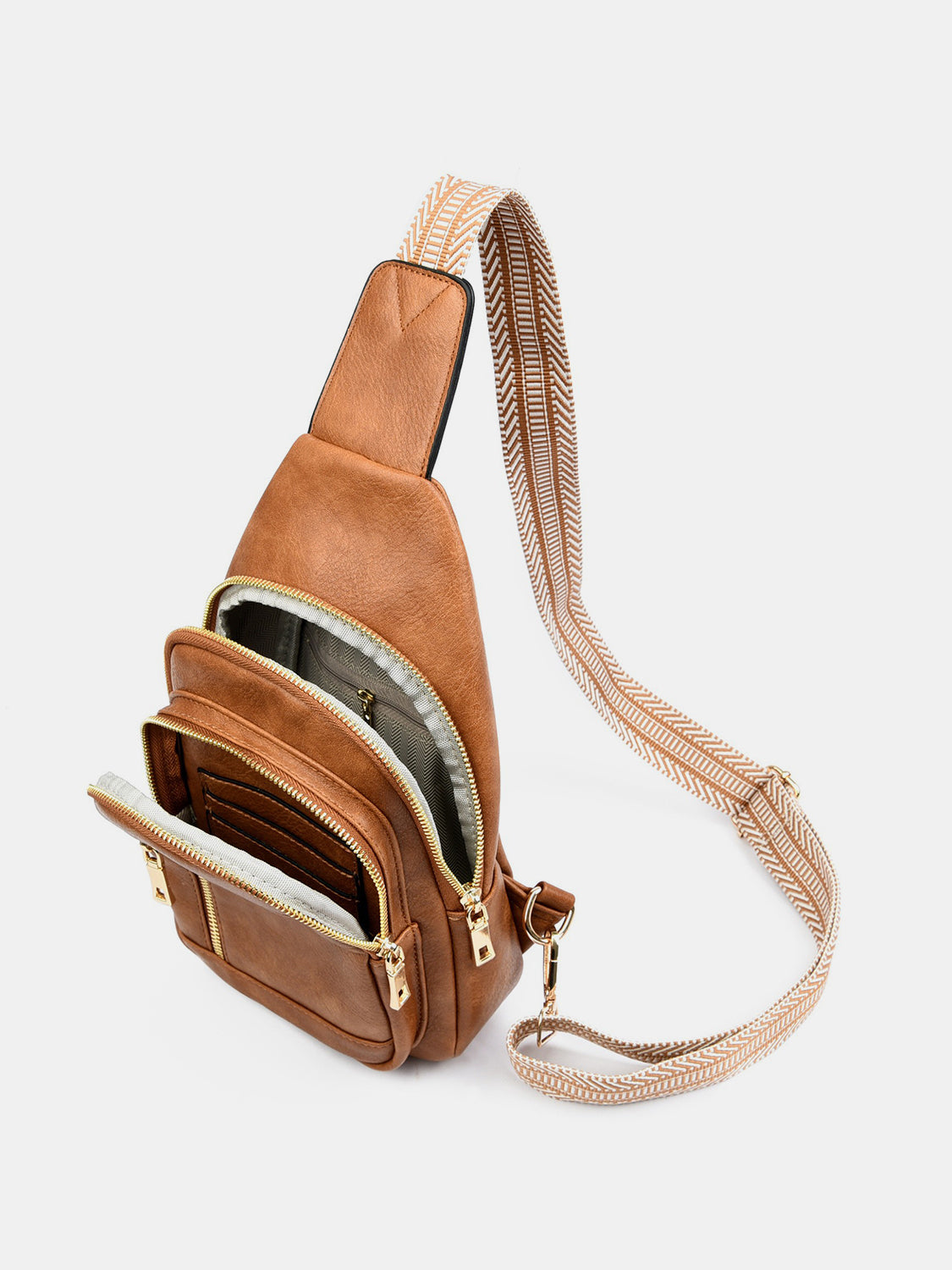 Outfit Flow - PU Leather Adjustable Strap Crossbody Bag