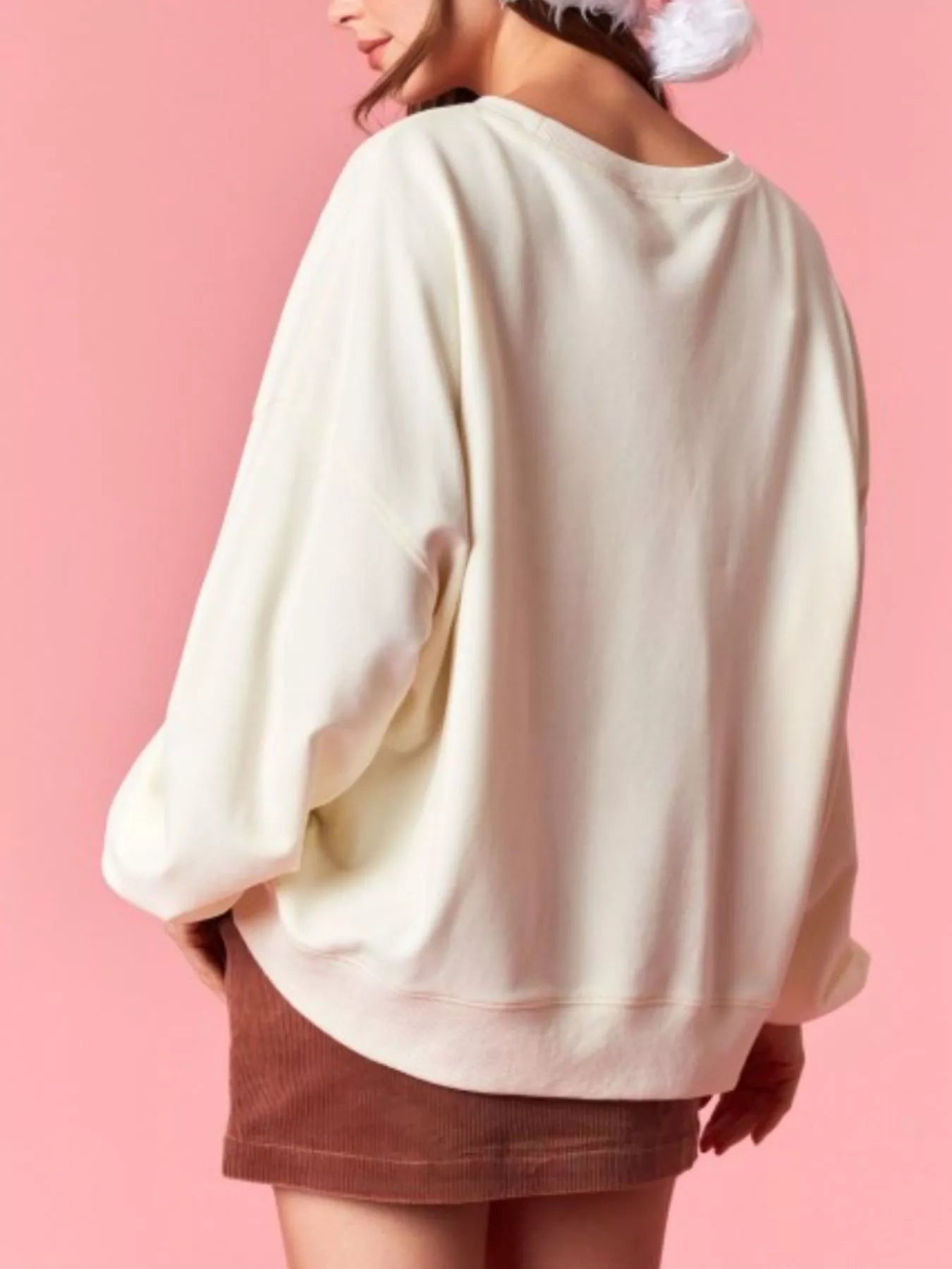 Bow Crew Neck Sweatshirt OutfitFlow