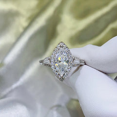 2 Carat Moissanite 925 Sterling Silver Ring OutfitFlow