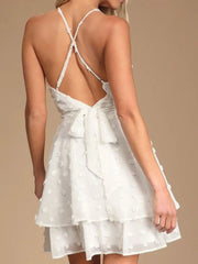 Swiss Dot V-Neck Cami Dress OutfitFlow