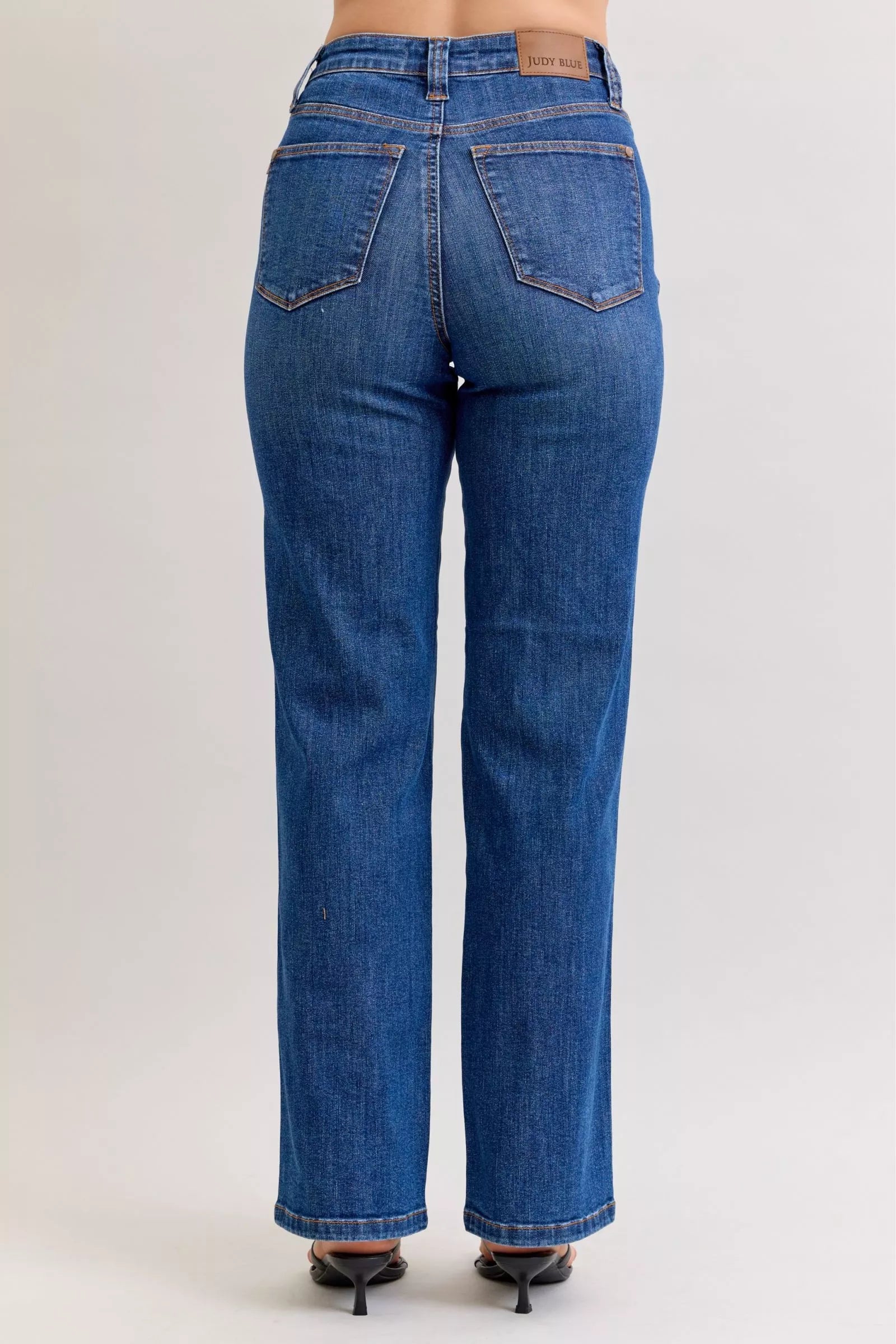 Judy Blue High Waist Tummy Control Straight Jeans OutfitFlow