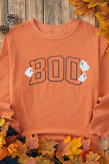 BOO Round Neck Long Sleeve Sweatshirt