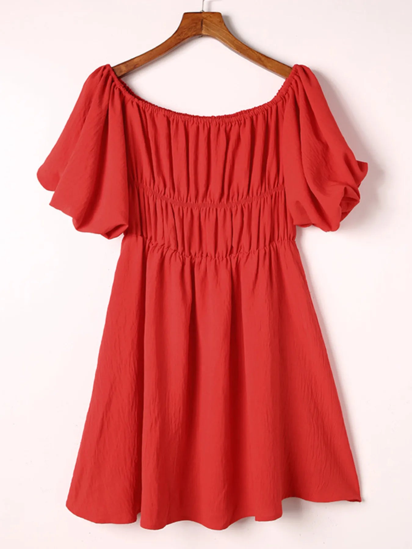 Off-Shoulder Puff Sleeve Mini Dress OutfitFlow