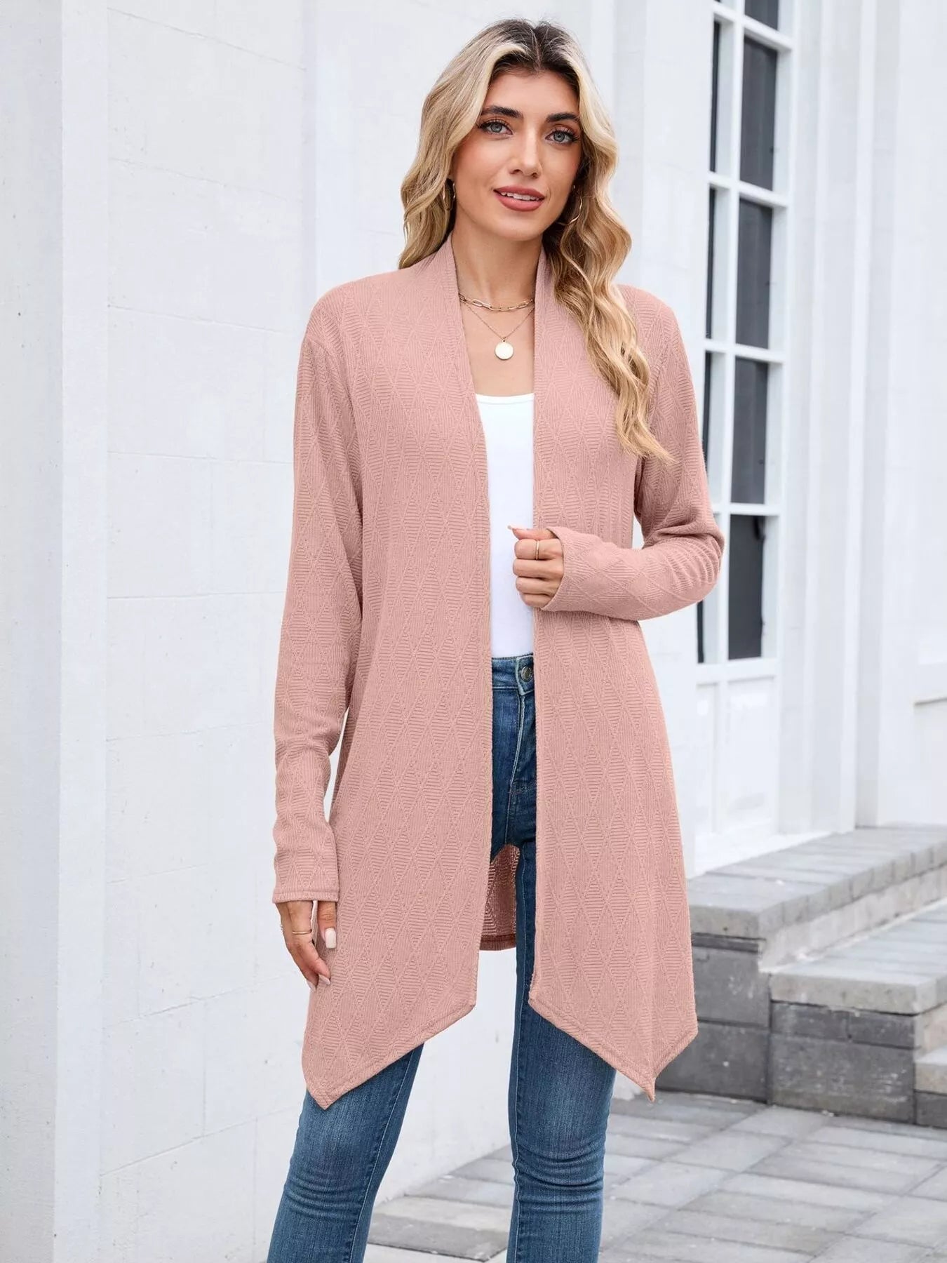 Open Front Long Cardigan OutfitFlow