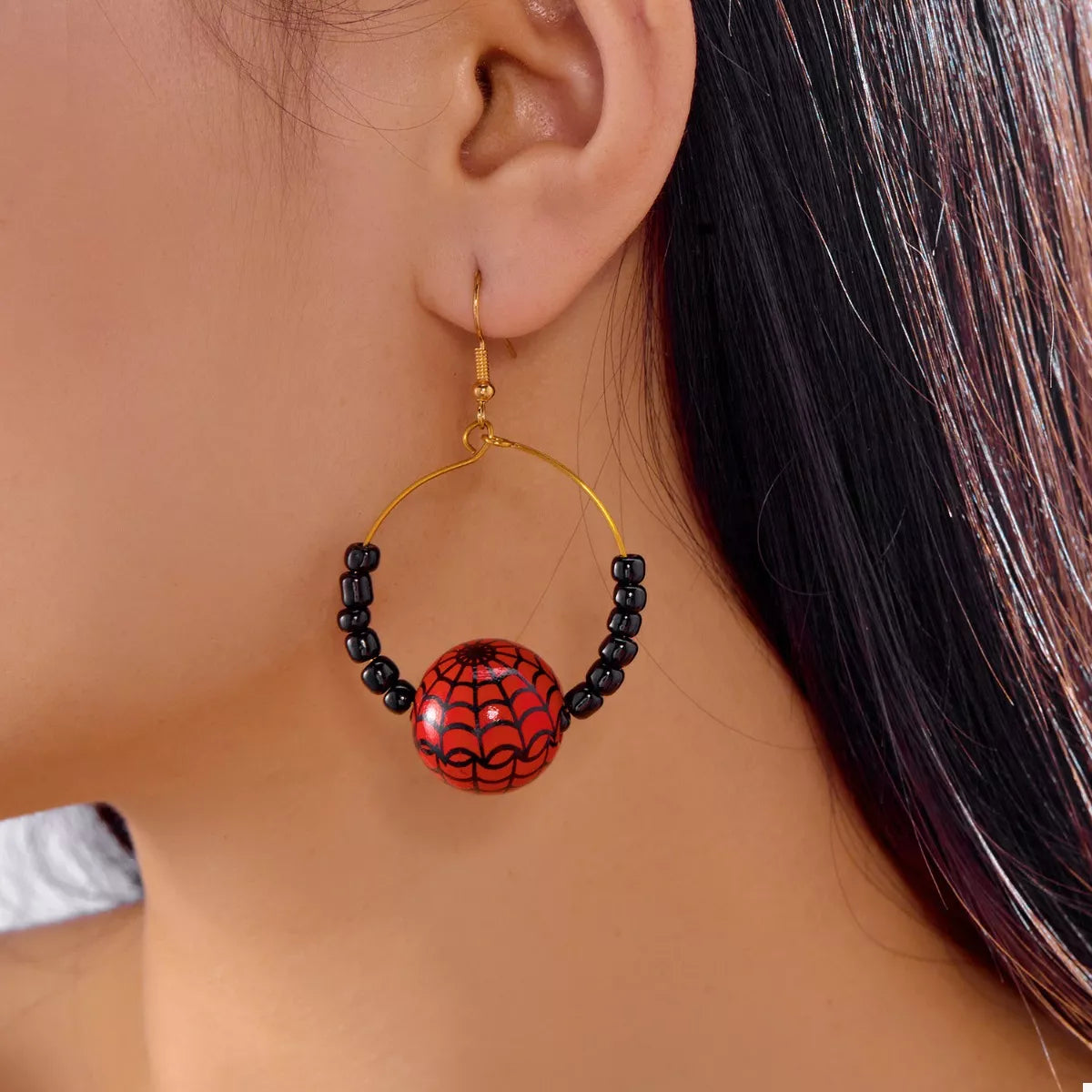 18K Gold-Plated Halloween Bead Earrings OutfitFlow