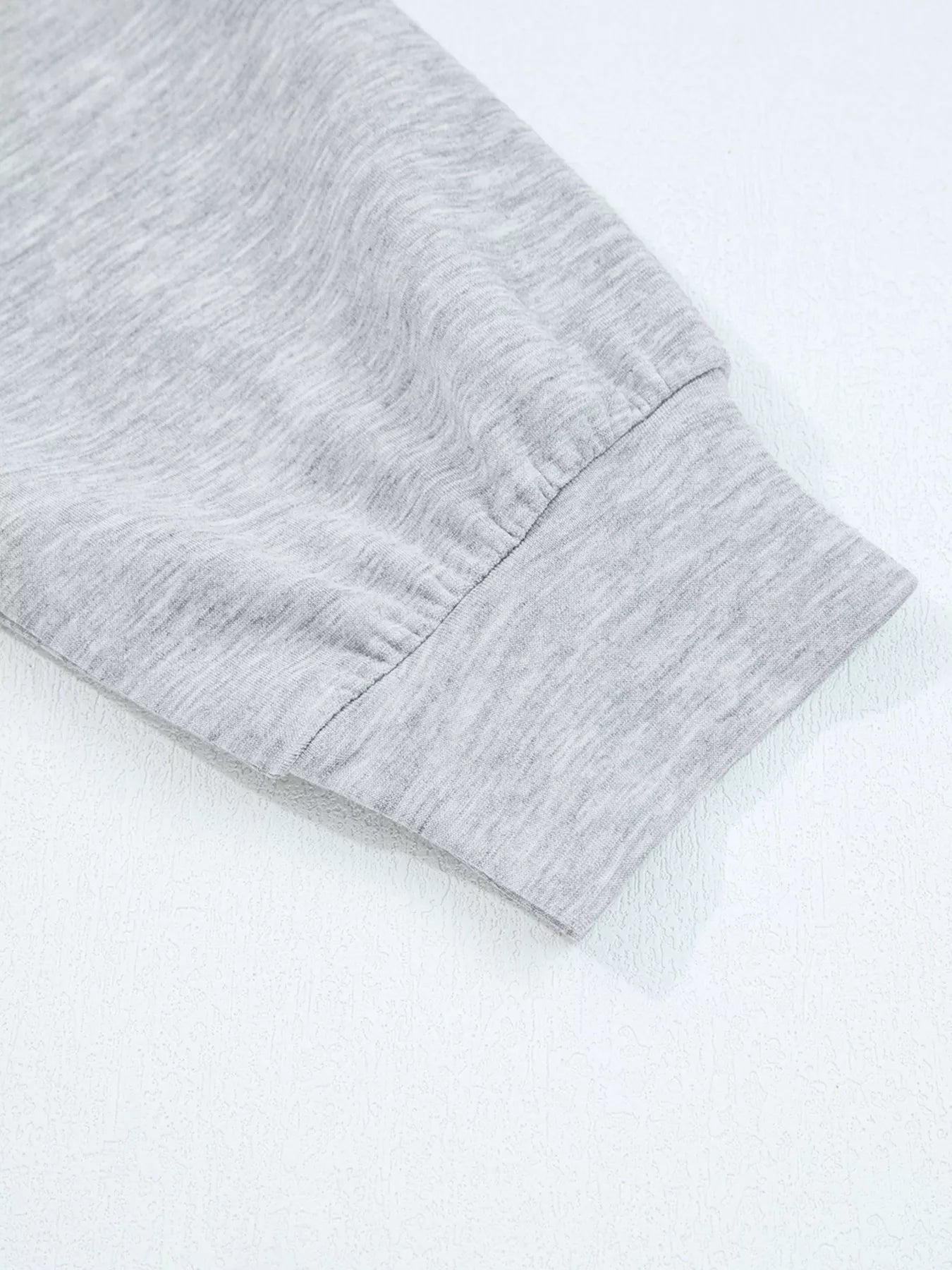 Zip Collar Long Sleeve Top and Drawstring Pants Set OutfitFlow