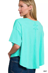 Zenana Cotton Round Neck Short Sleeve T-Shirt OutfitFlow