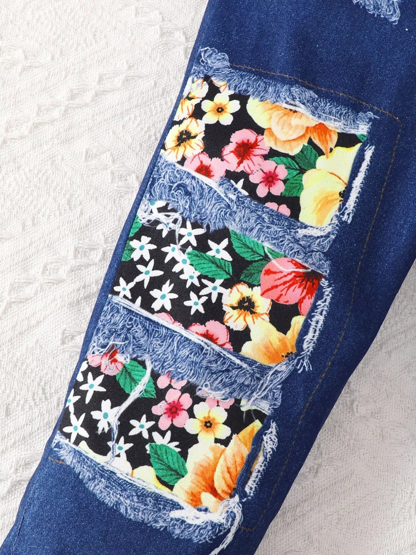 Children's Floral Bell Sleeve Top and Pants Set OutfitFlow