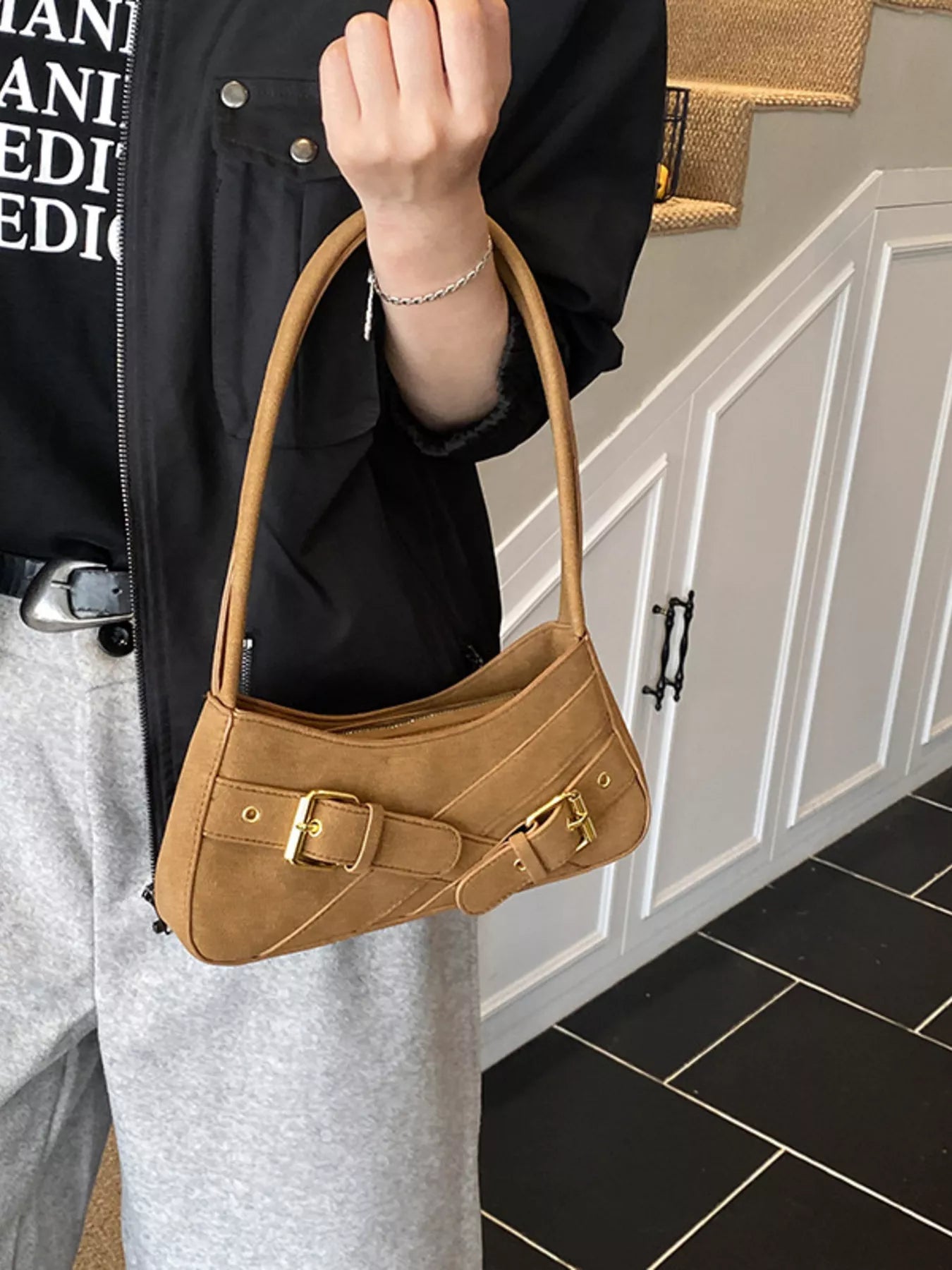 Buckle Decor Shoulder Bag Trendsi