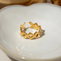 Stainless Steel Cutout Open Ring OutfitFlow