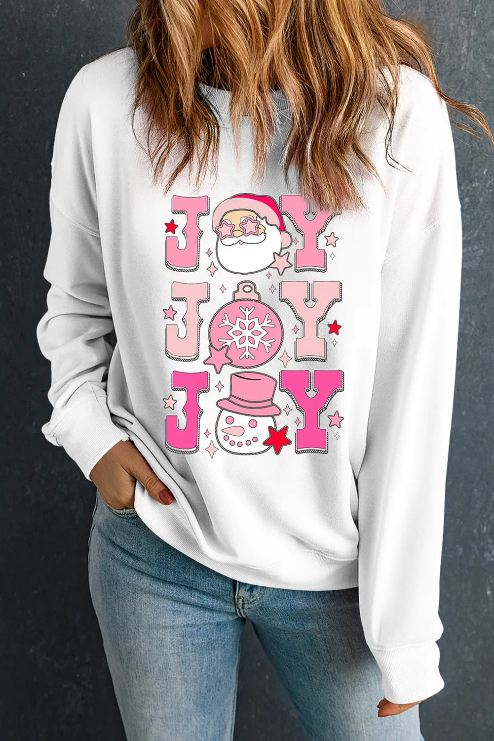 Outfit Flow - JOY Round Neck Long Sleeve Sweatshirt