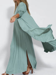 Full Size Open Front Side Slit Longline Cardigan Plus Size OutfitFlow