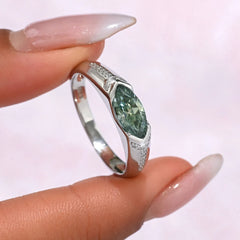 1 Carat Moissanite 925 Sterling Silver Ring OutfitFlow