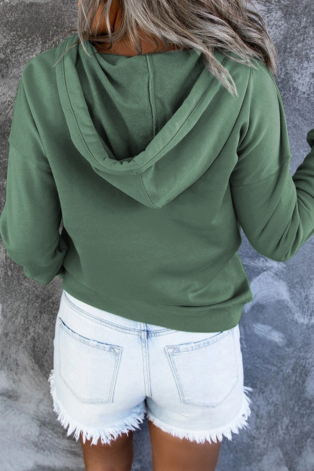 Outfit Flow - Dropped Shoulder Long Sleeve Hoodie with Pocket