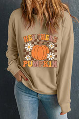 Outfit Flow - Pumpkin Graphic Long Sleeve Sweatshirt