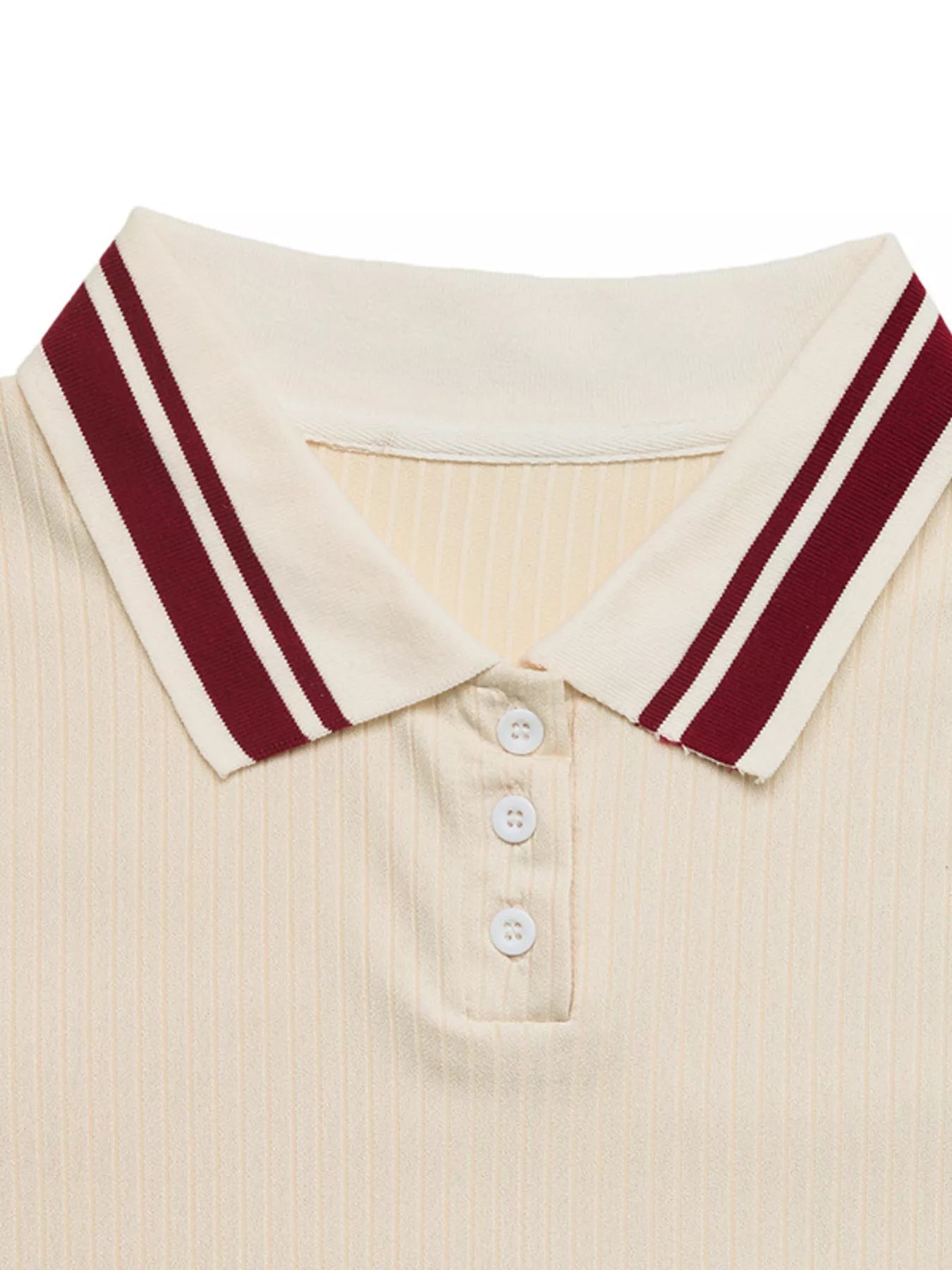 Striped Trim Short Sleeve Top OutfitFlow