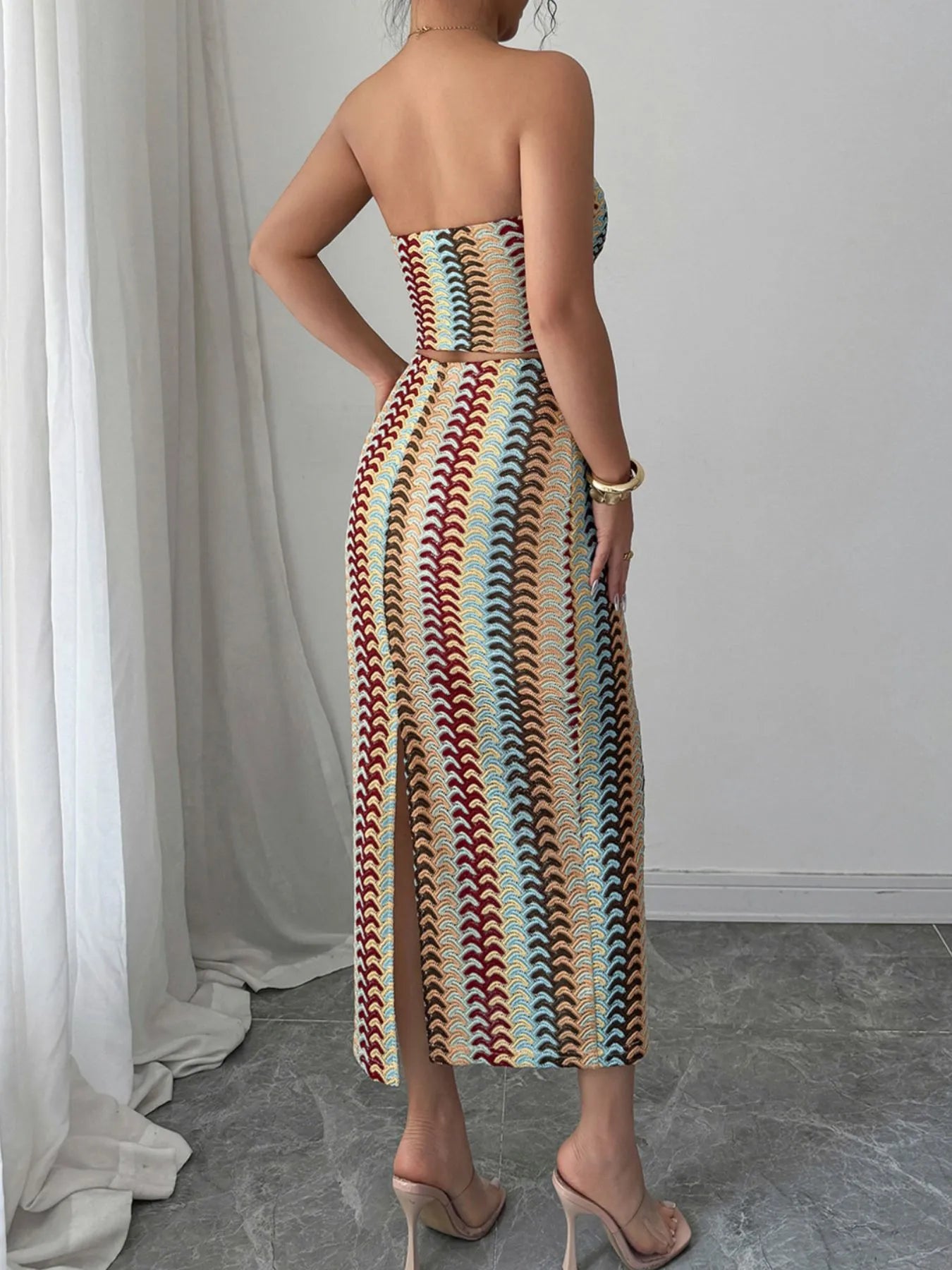 Printed Tube Top and Skirt Set OutfitFlow