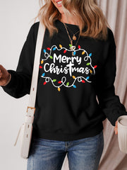 Outfit Flow - MERRY CHRISTMAS Dropped Shoulder Long Sleeve Sweatshirt